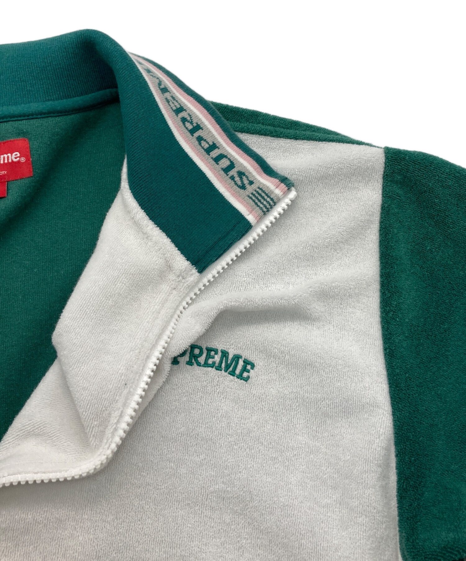 中古・古着通販】SUPREME (シュプリーム) Terry S/S Zip Up グリーン 