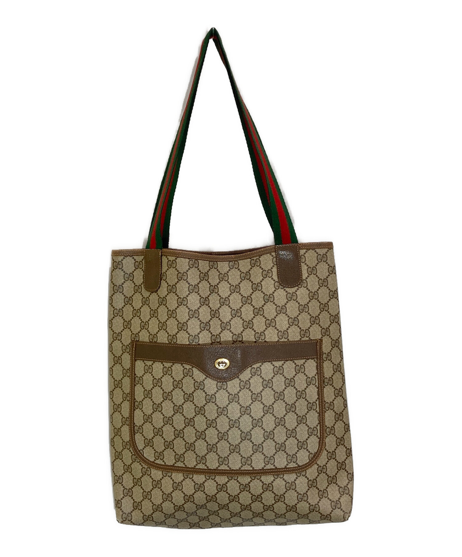 【美品】グッチ トートバッグ ベージュ スプリーム GG柄 ユニセックス 中古・古着通販】GUCCI (グッチ) GGスプリームトートバッグ ベージュ