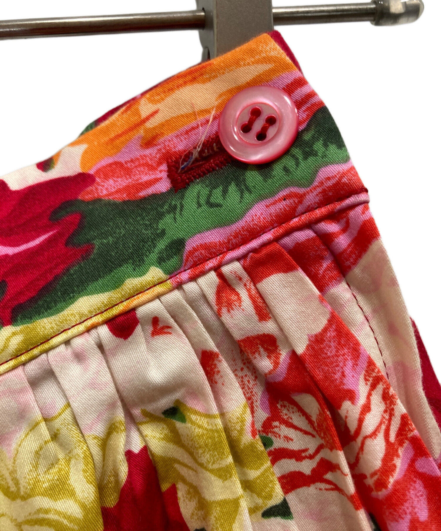 中古・古着通販】KENZO (ケンゾー) 花柄スカート レッド サイズ:M