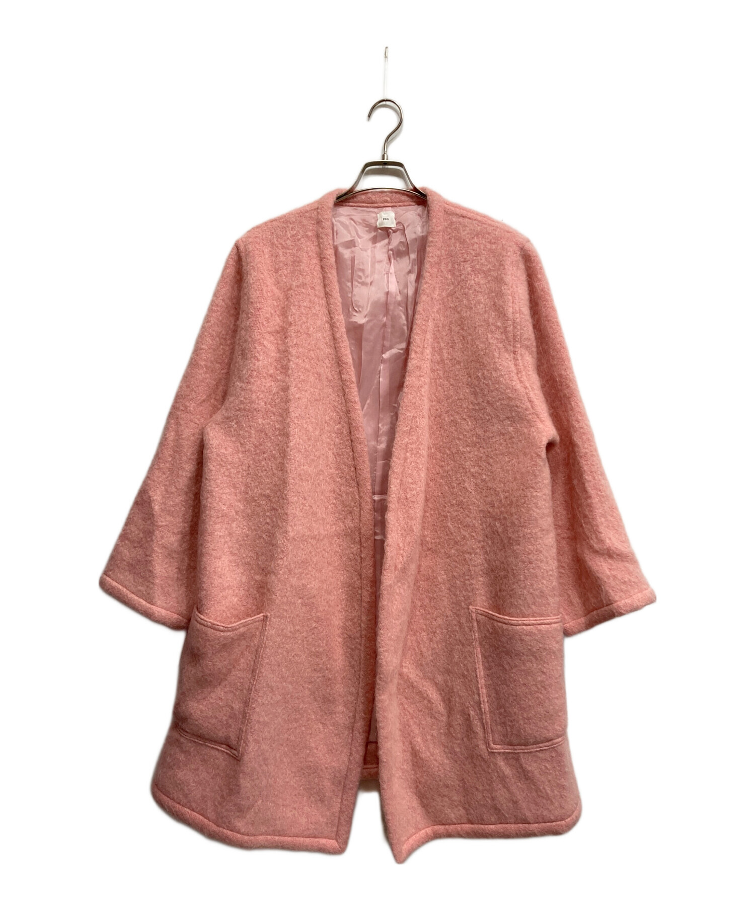中古・古着通販】PAN (パン) モヘアシャギーコート ピンク サイズ:FREE