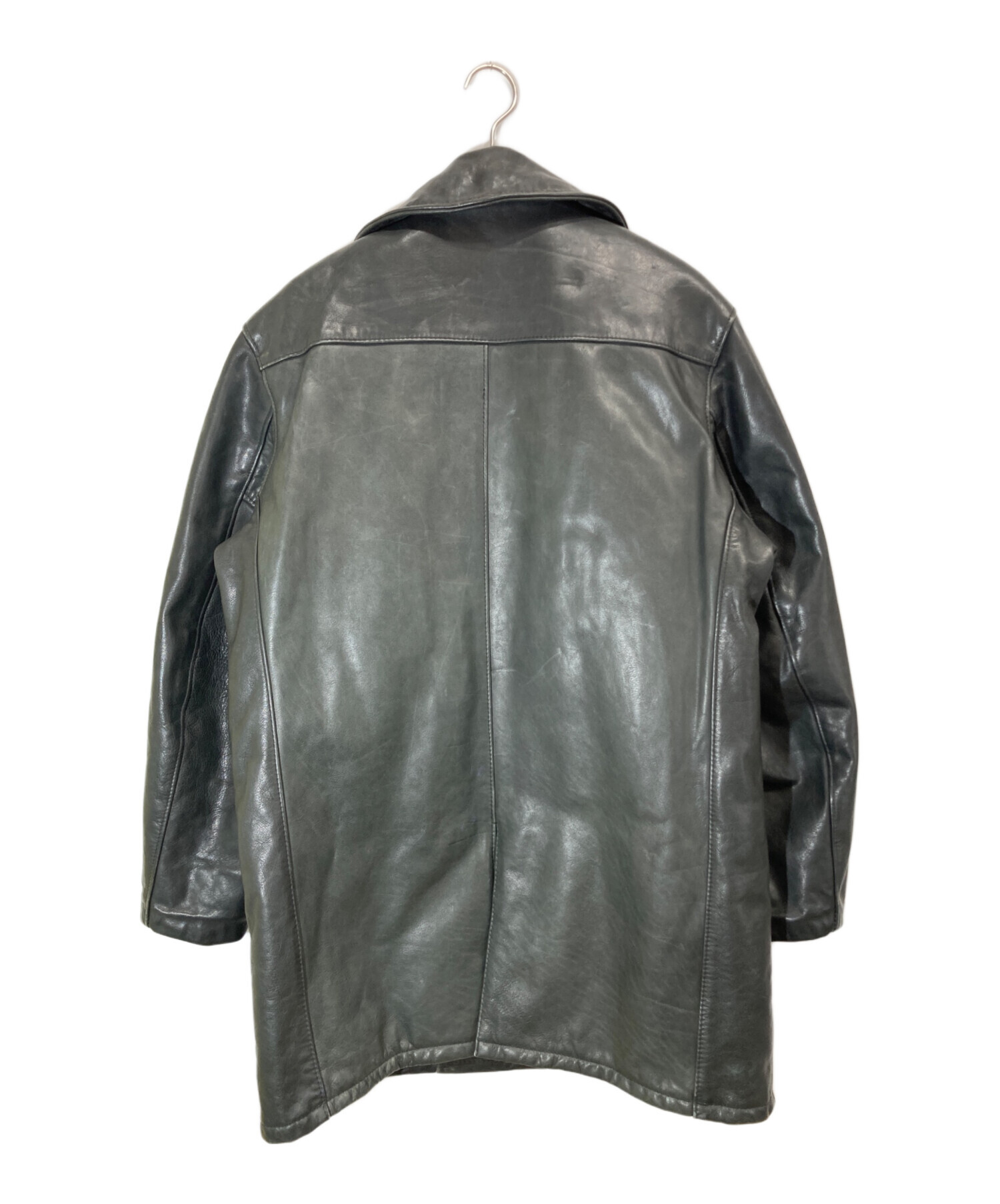 中古・古着通販】Schott (ショット) レザーコート ブラック サイズ:42