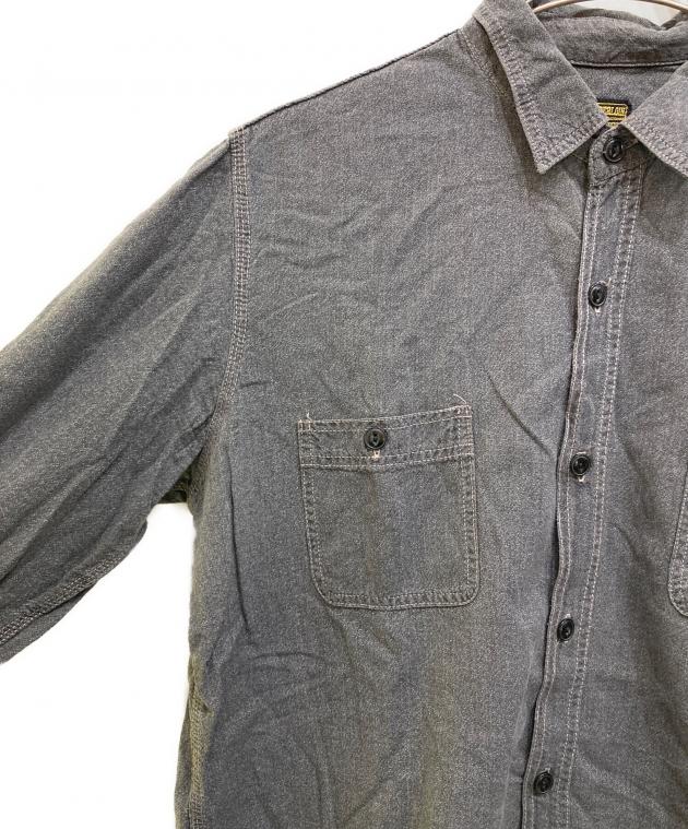 TENDERLOIN シャンブレーシャツ　ブラック TENDERLOIN 'T-SALT'N PEPPER SHT'ブラックシャンブレーシャツ 黒 L