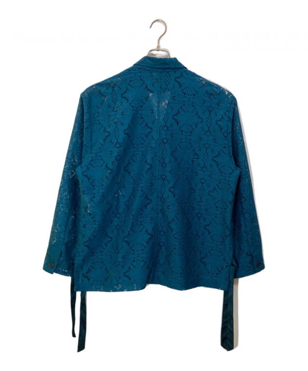 HARE flowerレースジャケット ブルー HARE フラワーレースブルゾン