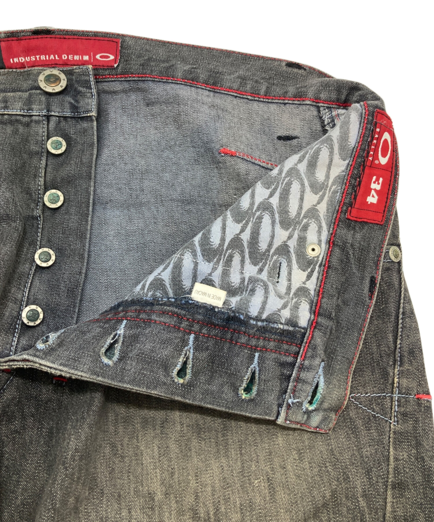 中古・古着通販】OAKLEY (オークリー) industrial denim shorts グレー 