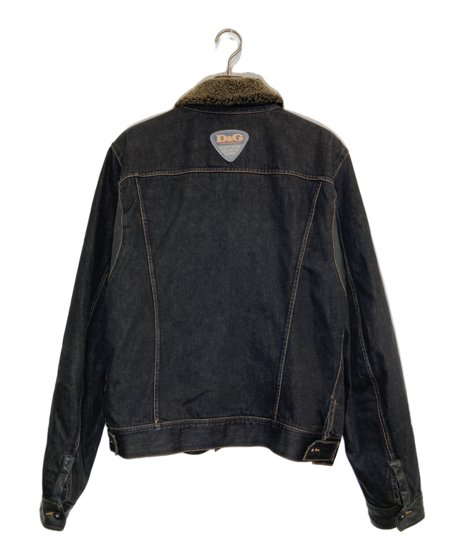 中古・古着通販】D&G (ディーアンドジー) レザー切替ボアデニム 