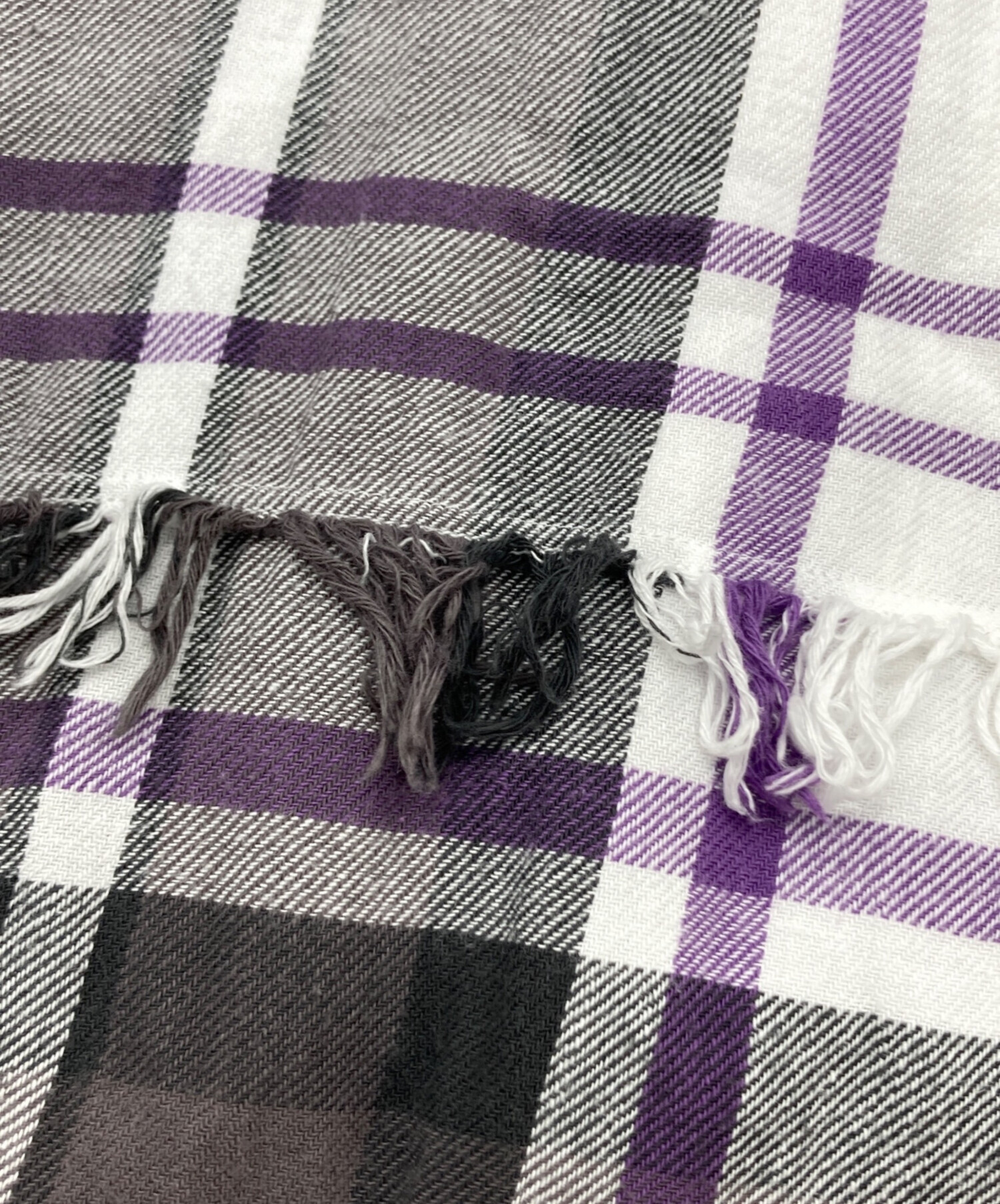 中古・古着通販】UNUSED (アンユーズド) Fringe Short Sleeve Check