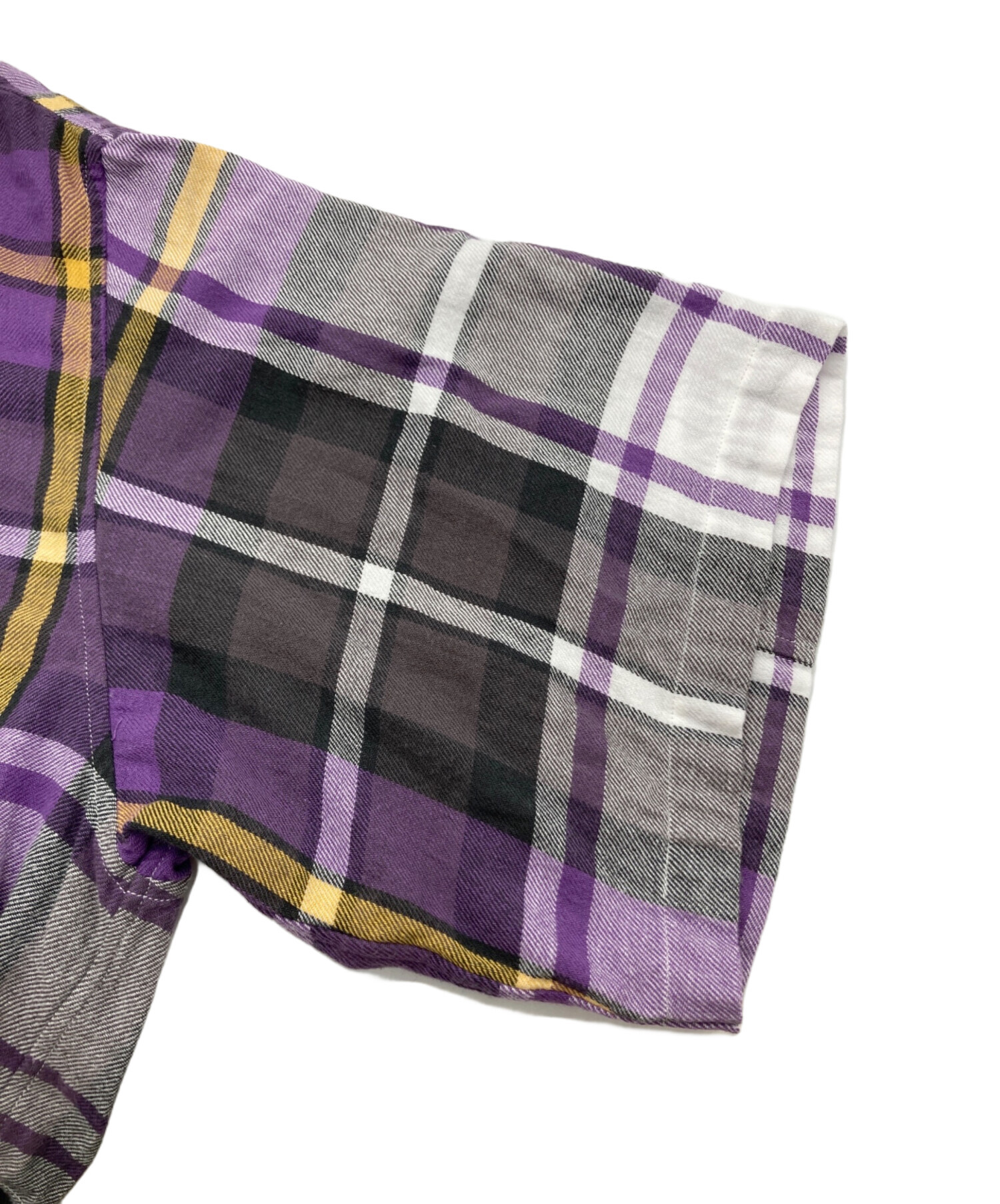 中古・古着通販】UNUSED (アンユーズド) Fringe Short Sleeve Check