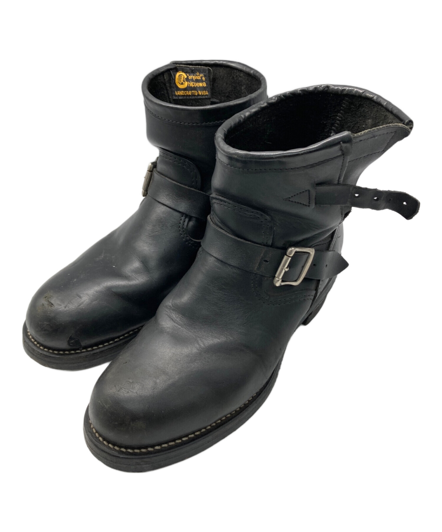 Chippewa ブラック エンジニアブーツ 中古・古着通販】CHIPPEWA (チペワ) エンジニアブーツ ブラック サイズ