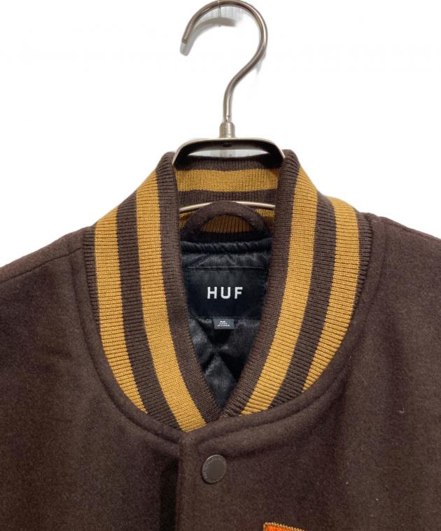 中古・古着通販】HUF (ハフ) HARRISON VARSITY JACKET ブラウン サイズ
