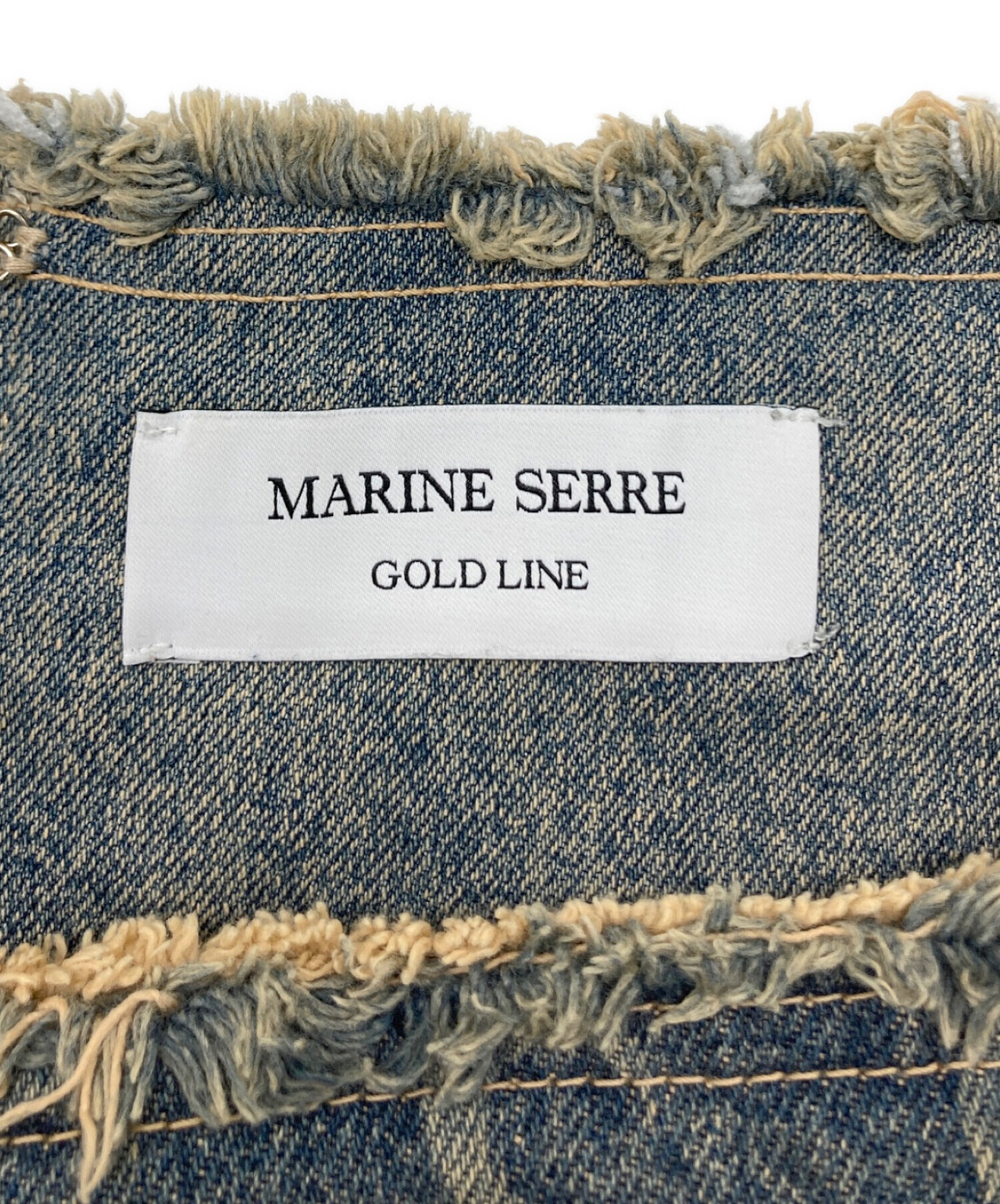 中古・古着通販】MARINE SERRE (マリーンセル) Moonデニムミニドレス 