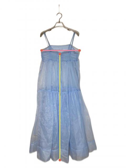 ワンピース organdy tiered cami dress (baby blue) 中古・古着通販】POPPY (ポピー) Organdy tiered cami dress ブルー