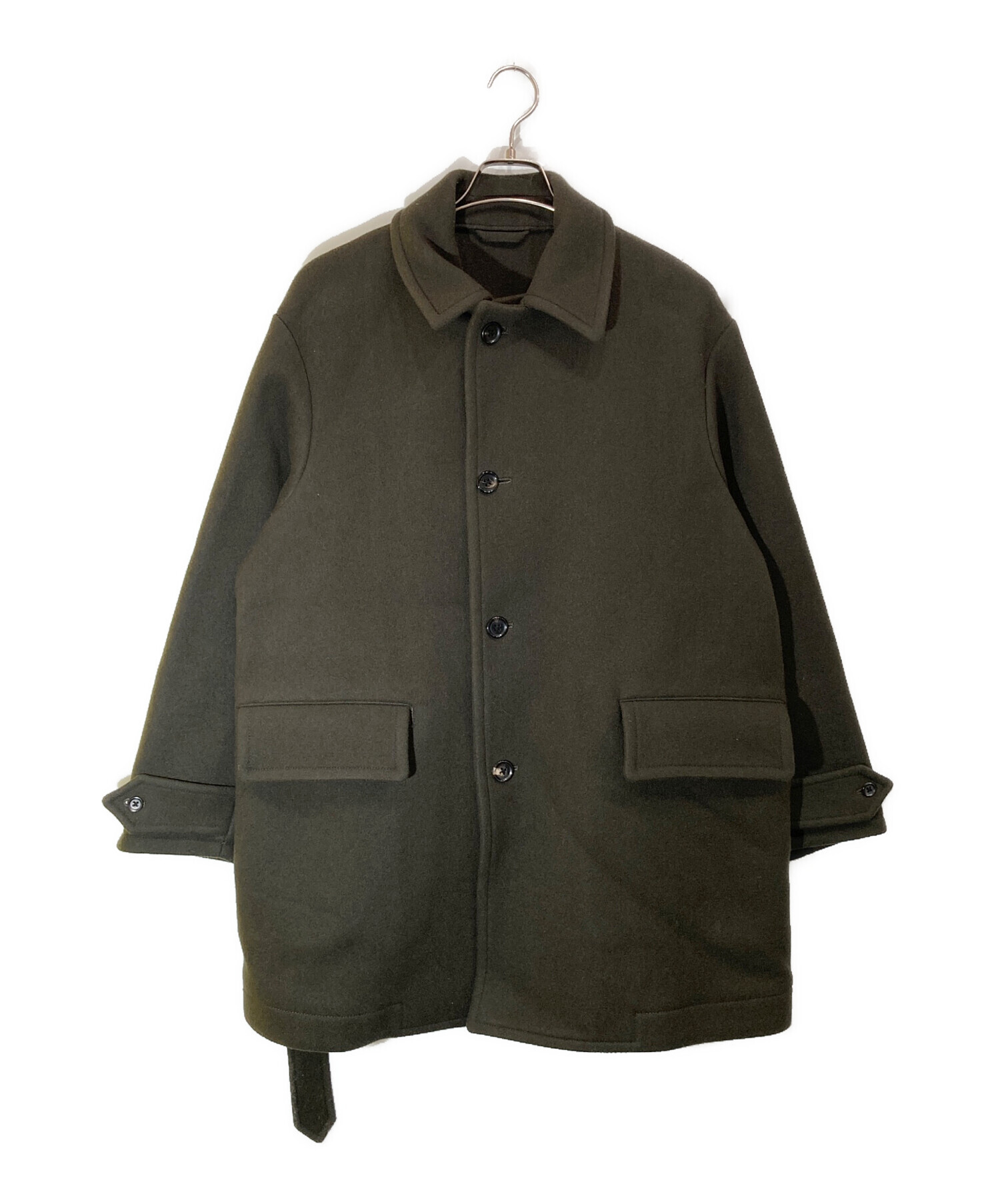 nano・universe (ナノ・ユニバース) LB.01/メルトンロングカーコート カーキ サイズ:S