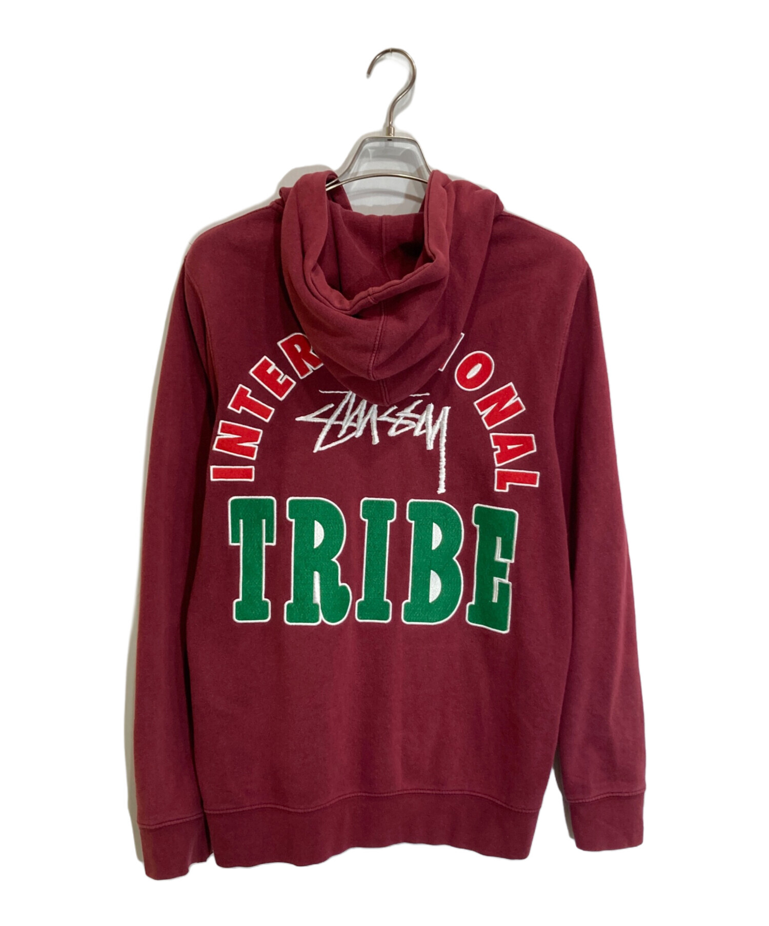 中古・古着通販】stussy (ステューシー) ジップパーカー ボルドー