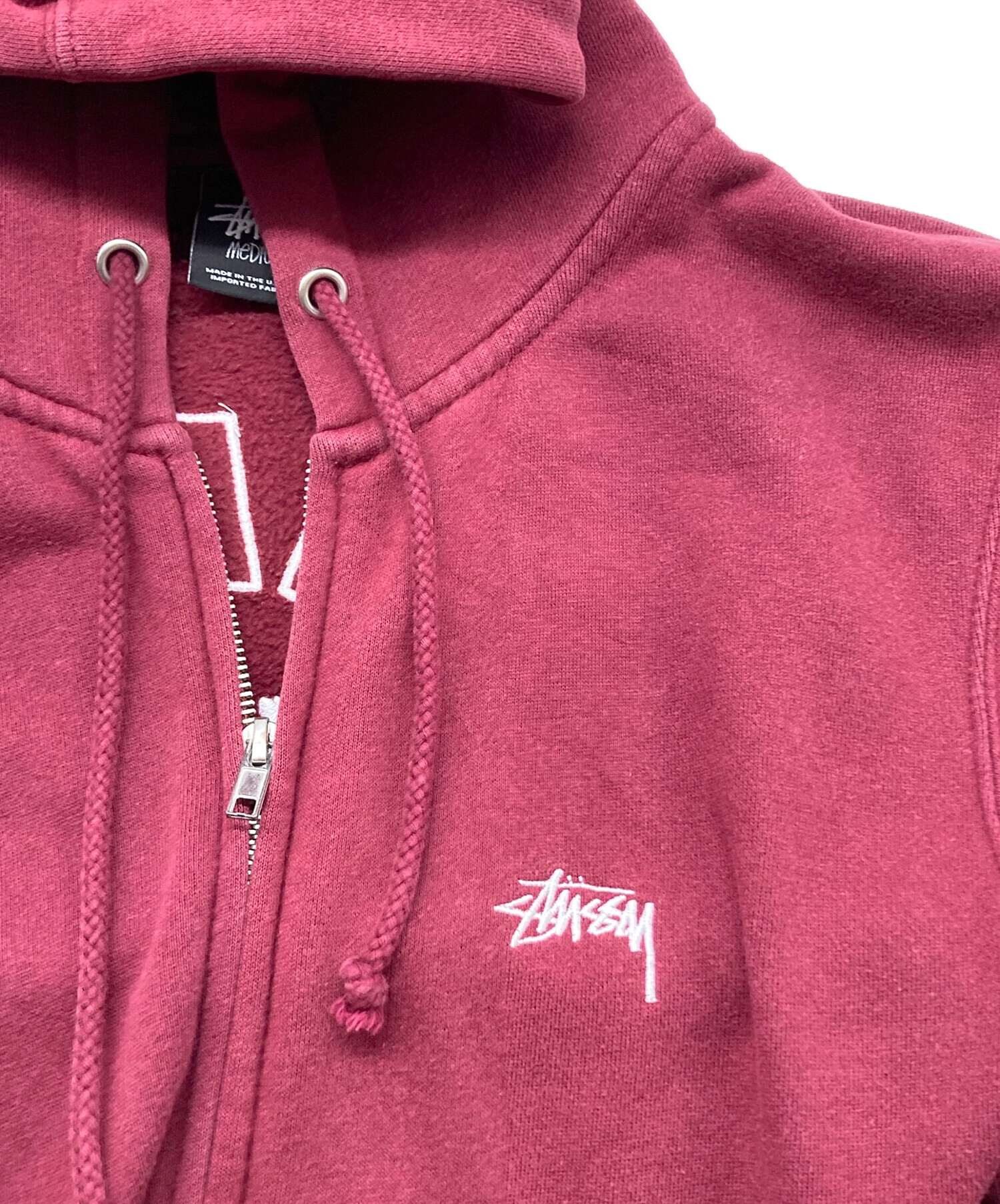 中古・古着通販】stussy (ステューシー) ジップパーカー ボルドー