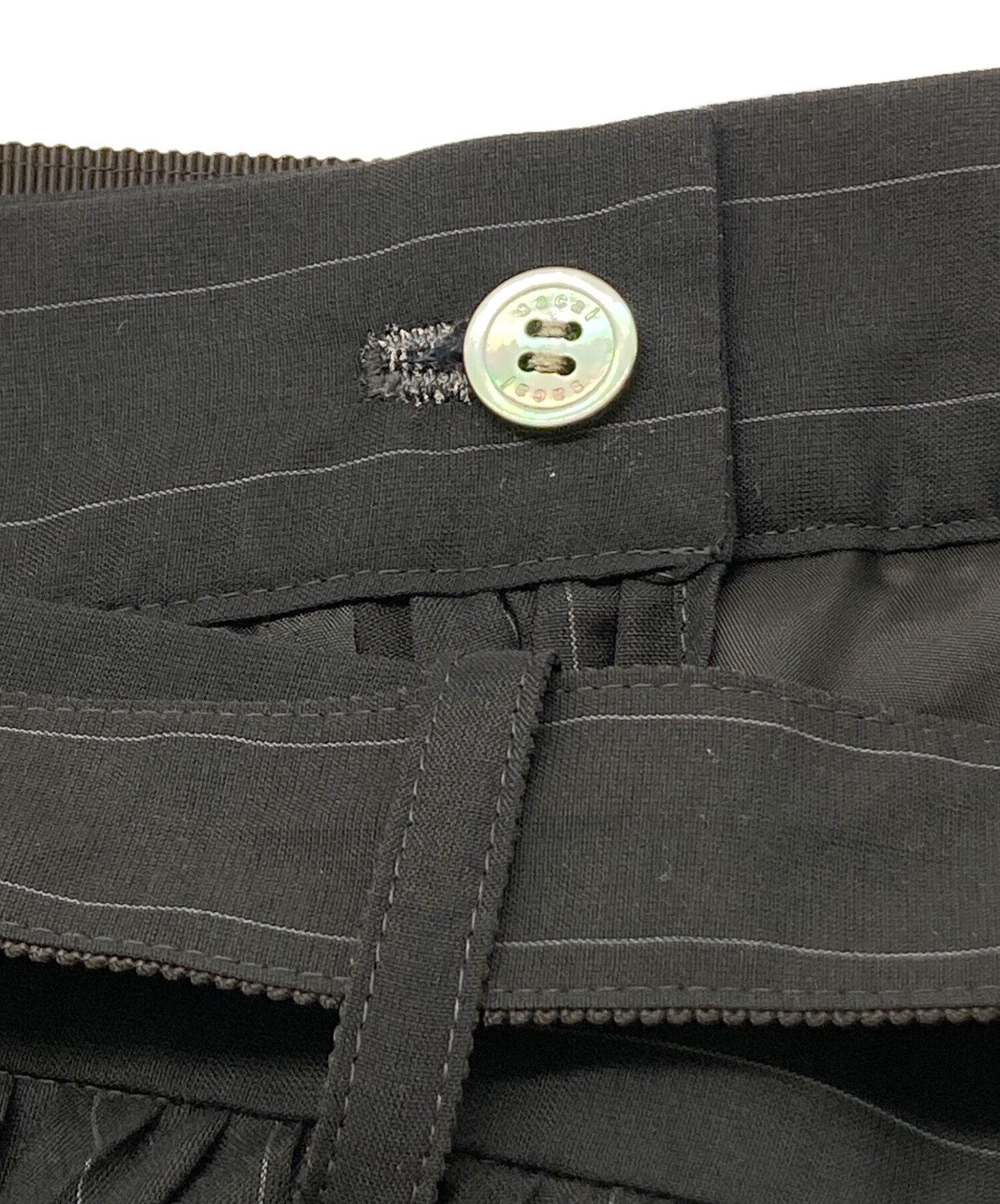 中古・古着通販】sacai (サカイ) Chalk Stripe Skirt ネイビー サイズ