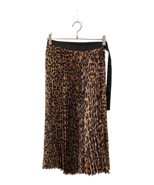 sacai レオパードニット サイズ1 中古・古着通販】sacai (サカイ) ウール レオパード柄プリーツ加工切替