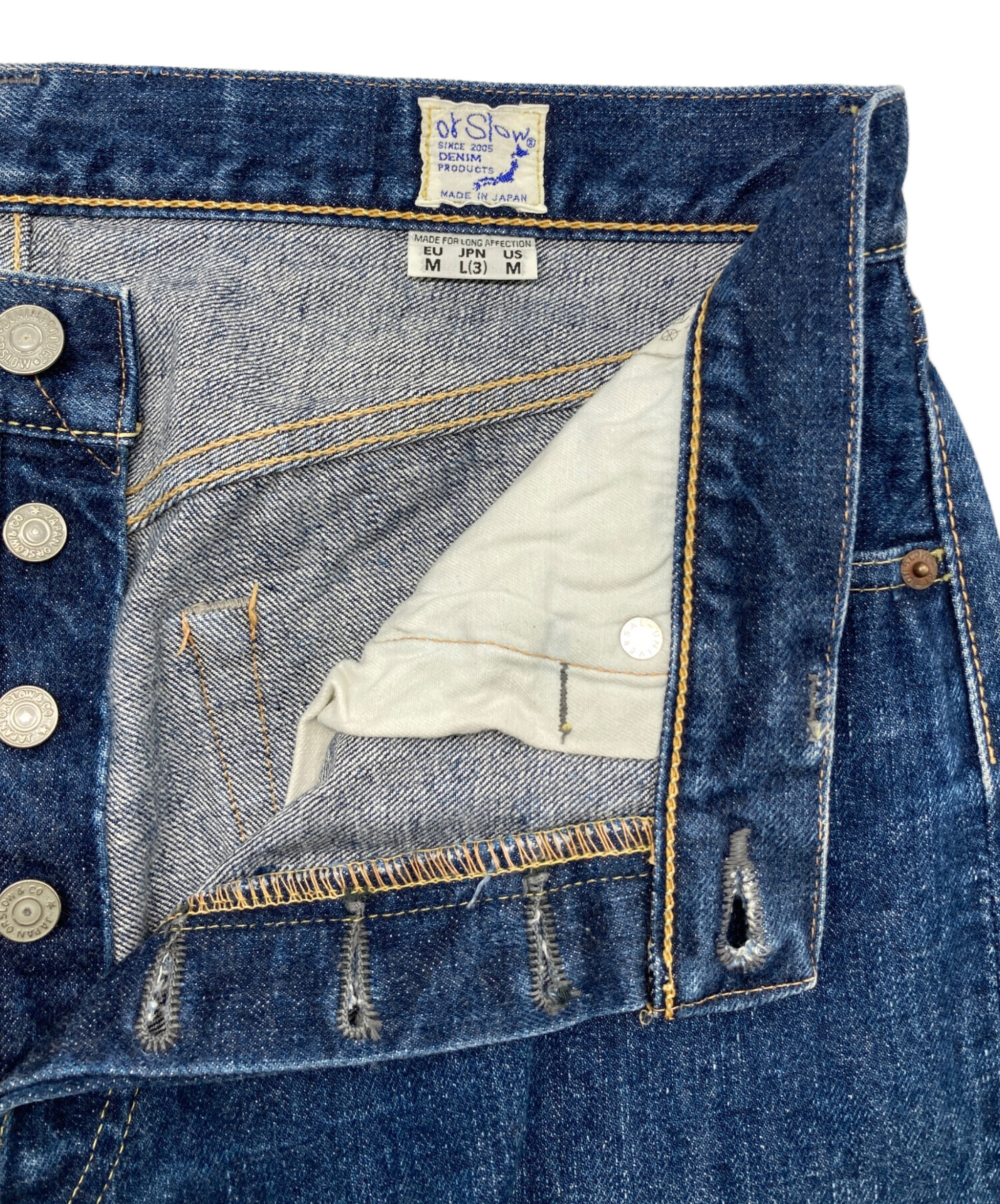 中古・古着通販】orSlow (オアスロウ) デニムパンツ インディゴ サイズ 