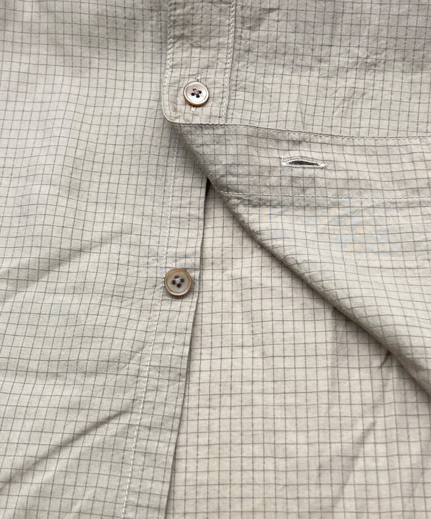 LEMAIRE ルメール カジュアルシャツ S ベージュ 【古着】【中古】【送料無料】 中古・古着通販】LEMAIRE (ルメール) シルク混レギュラーカラーシャツ