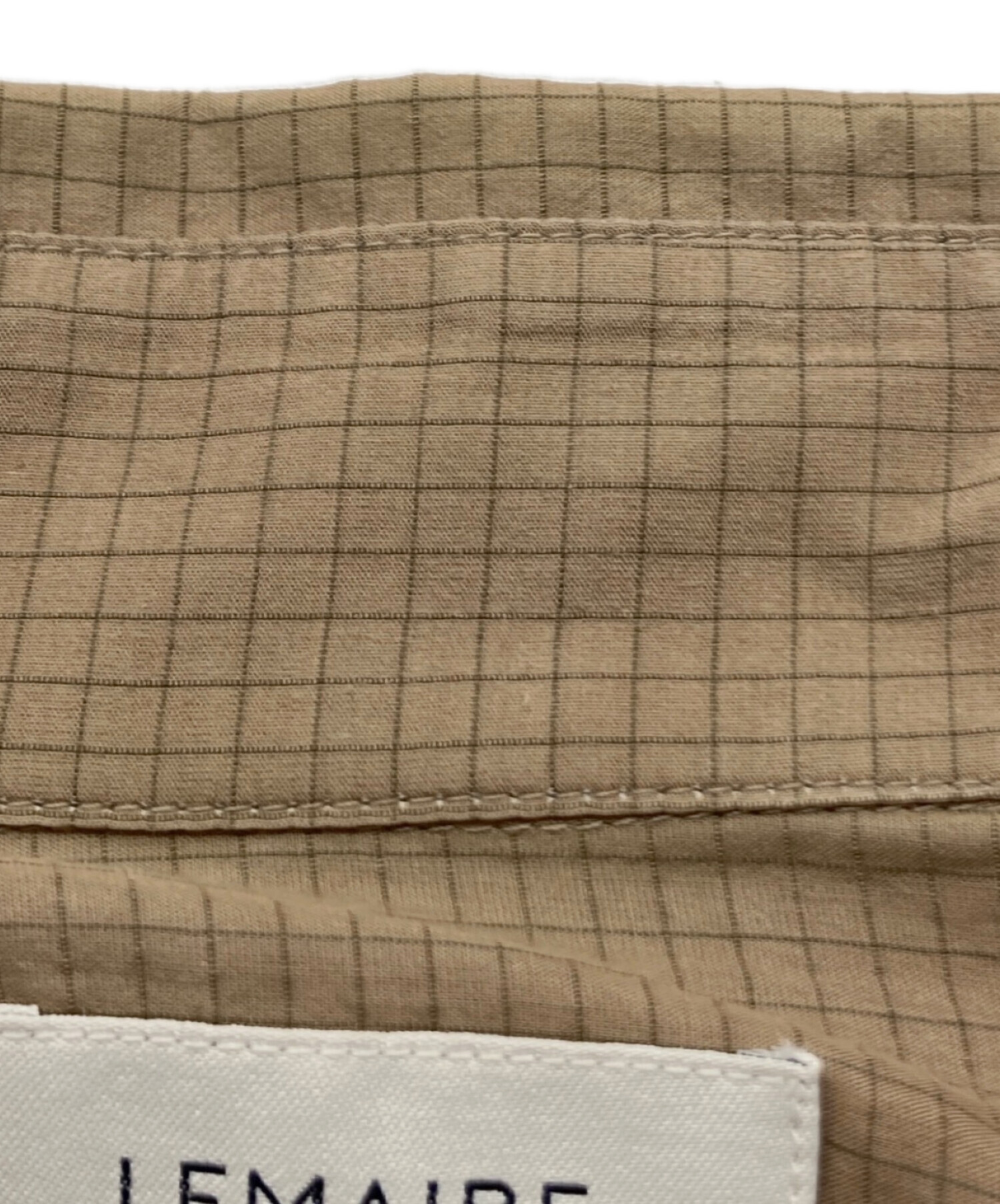 LEMAIRE ルメール カジュアルシャツ S ベージュ 【古着】【中古】【送料無料】 LEMAIRE（ルメール）カジュアルシャツ ベージュ サイズ:48(XL位