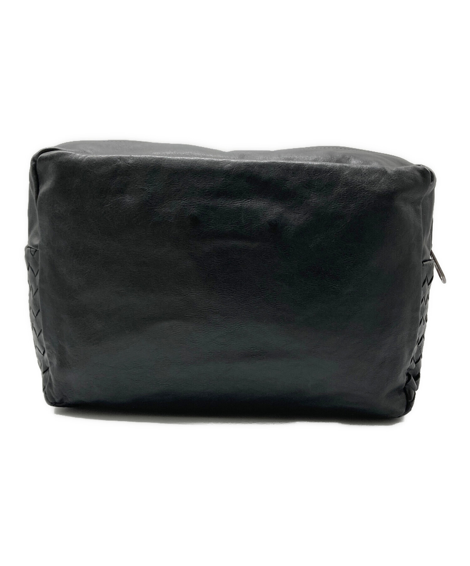 17839✨ボッテガヴェネタ イントレチャート セカンドバッグ レザー ブラック 中古・古着通販】BOTTEGA VENETA (ボッテガベネタ) イントレチャート