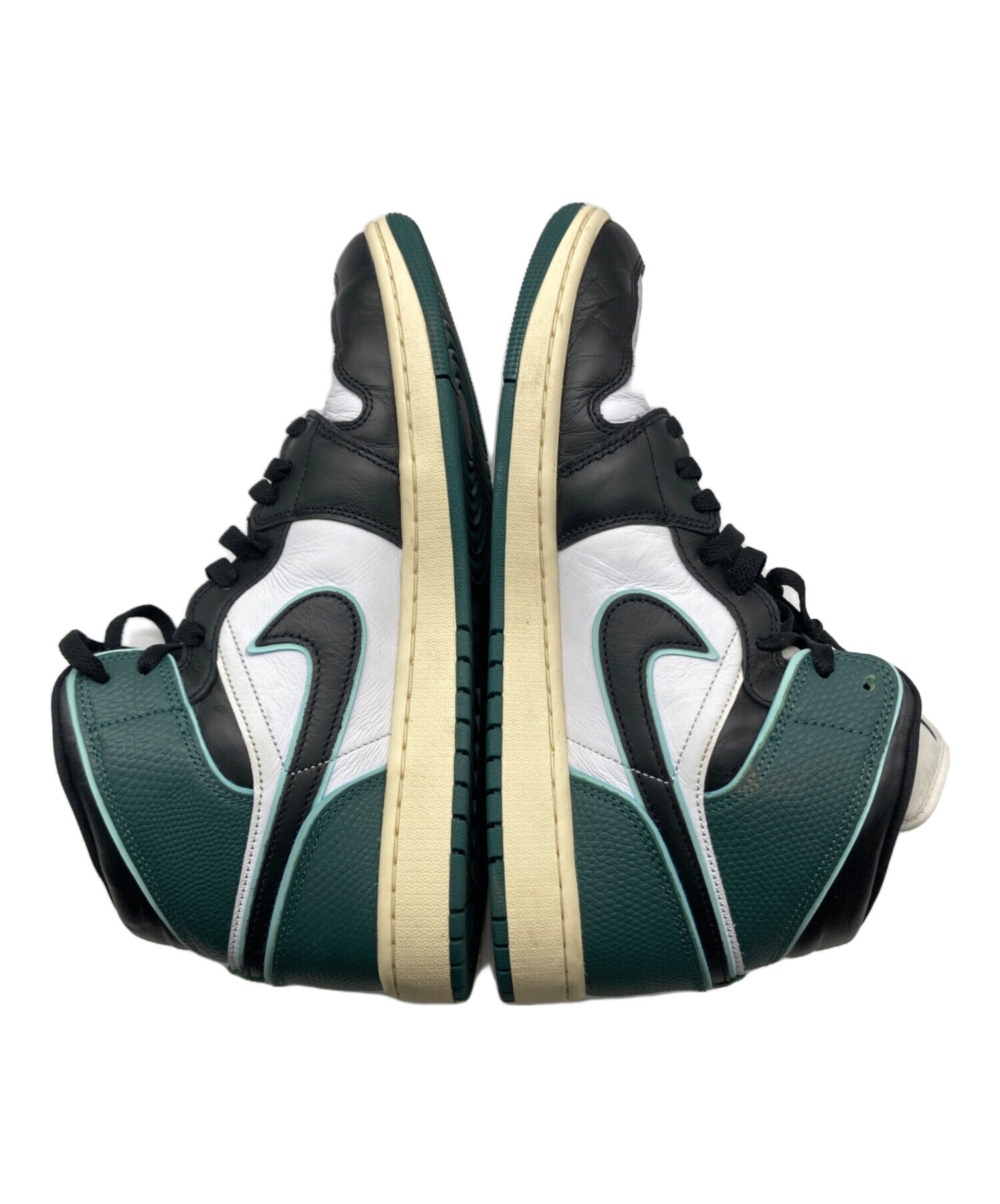 中古・古着通販】NIKE (ナイキ) Air Jordan 1 Mid ブラック×グリーン 