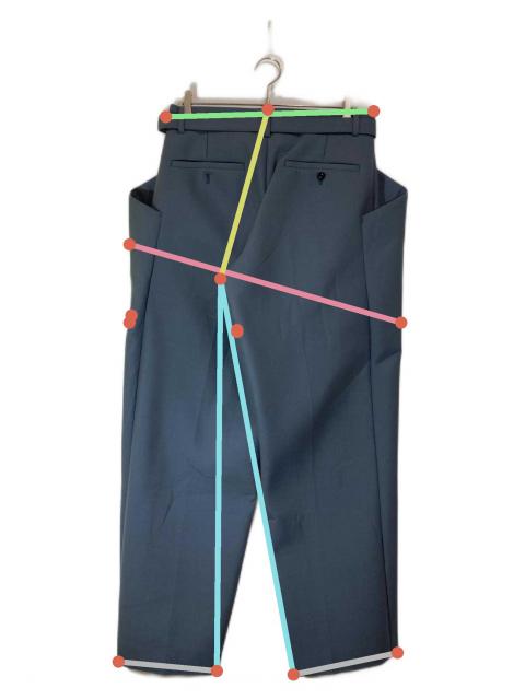 中古・古着通販】sacai (サカイ) SuitingBondingPants ブルー サイズ:2