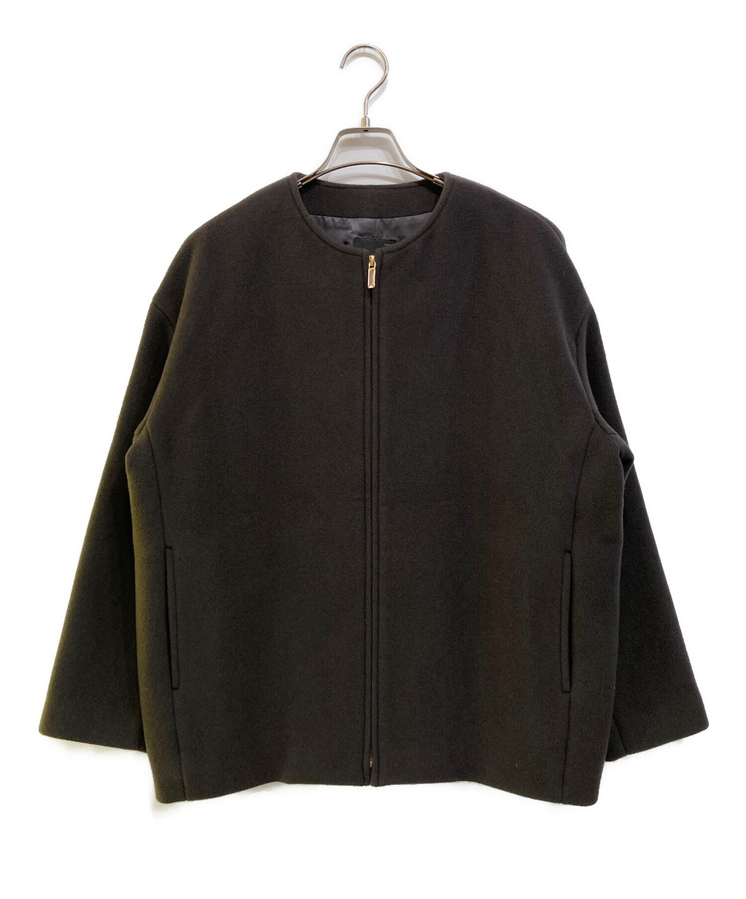 NOBLEノーブル　MTRカラーレスジップショートコート　ブラック34 中古・古着通販】Noble (ノーブル) MTRカラーレスジップショート