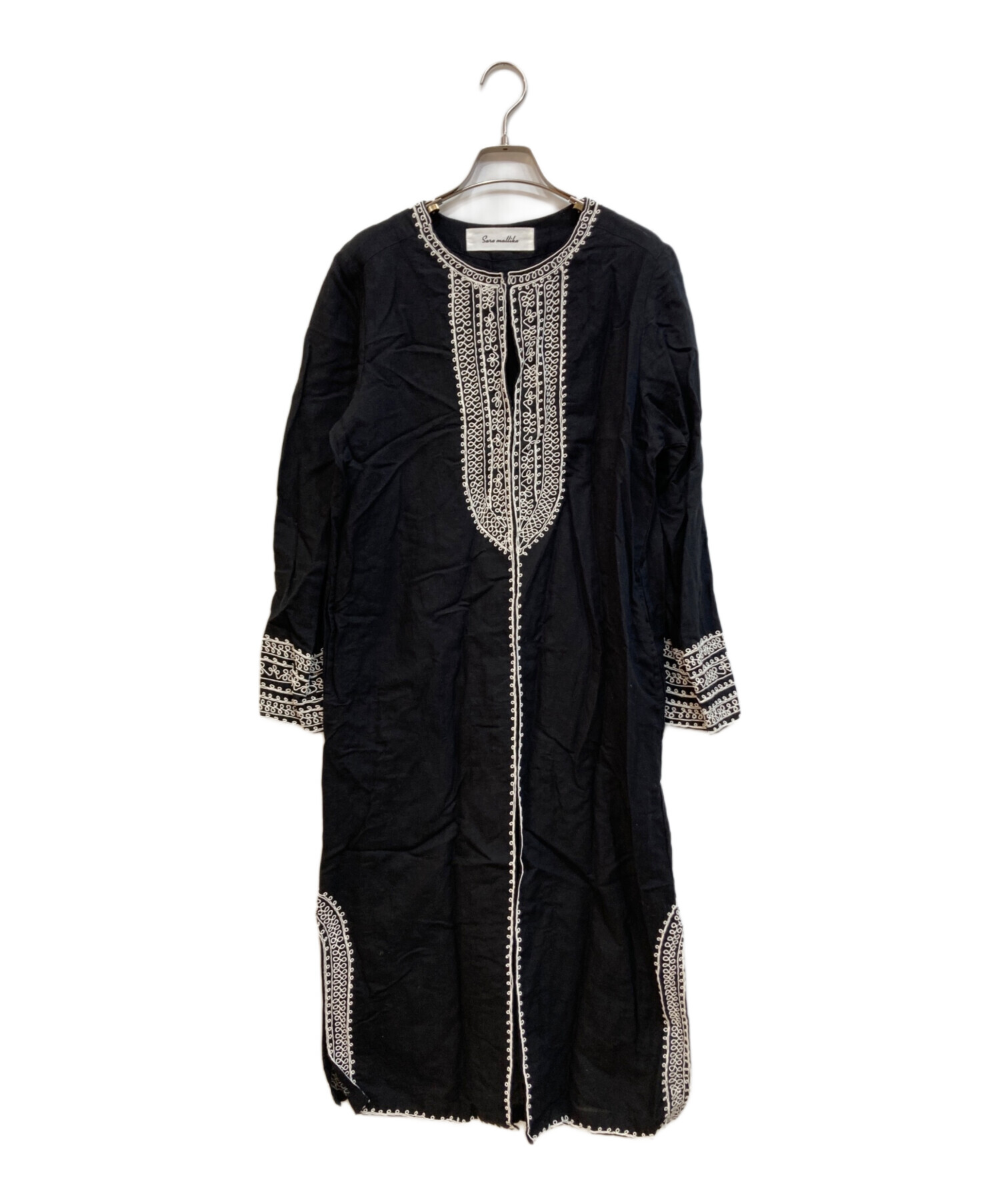 中古・古着通販】sara mallika (サラマリカ) 刺繍ワンピース ブラック