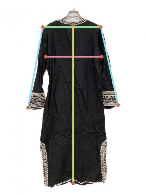 中古・古着通販】sara mallika (サラマリカ) 刺繍ワンピース ブラック