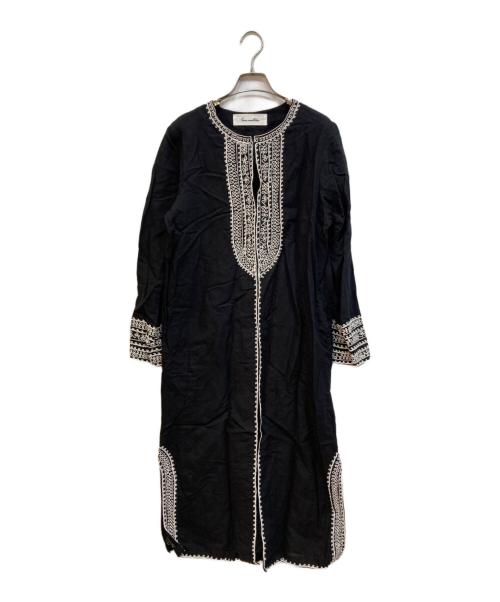 中古・古着通販】sara mallika (サラマリカ) 刺繍ワンピース ブラック
