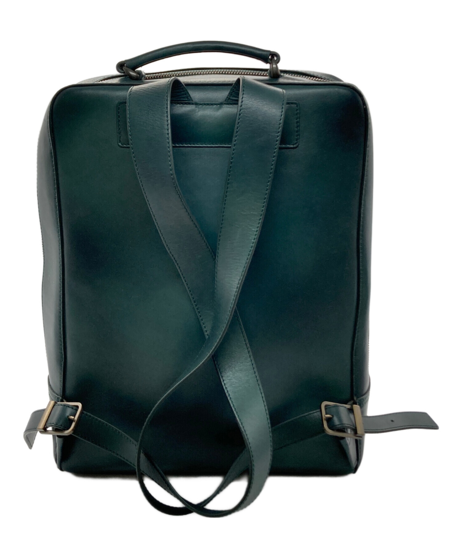 美品❗ マザーハウス アンティークスクエアバックパック デイパック オリーブ 中古・古着通販】MOTHERHOUSE (マザーハウス) アンティーク スクエア