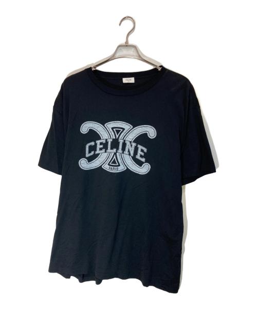CELINE ルーズ Tシャツ  コットンジャージー セリーヌ ルーズ Tシャツ / コットンジャージー - ブラック / ブルーデニム | CELINE