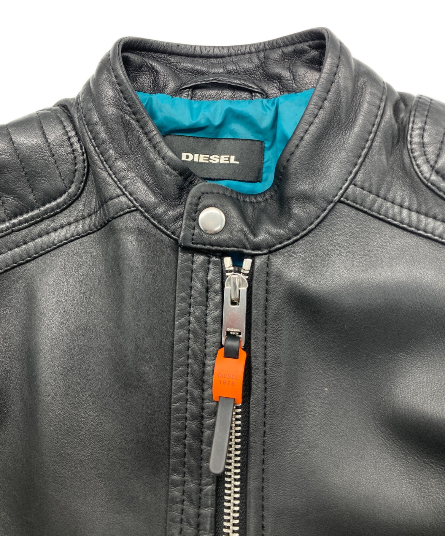 中古・古着通販】DIESEL (ディーゼル) シングルライダースジャケット 