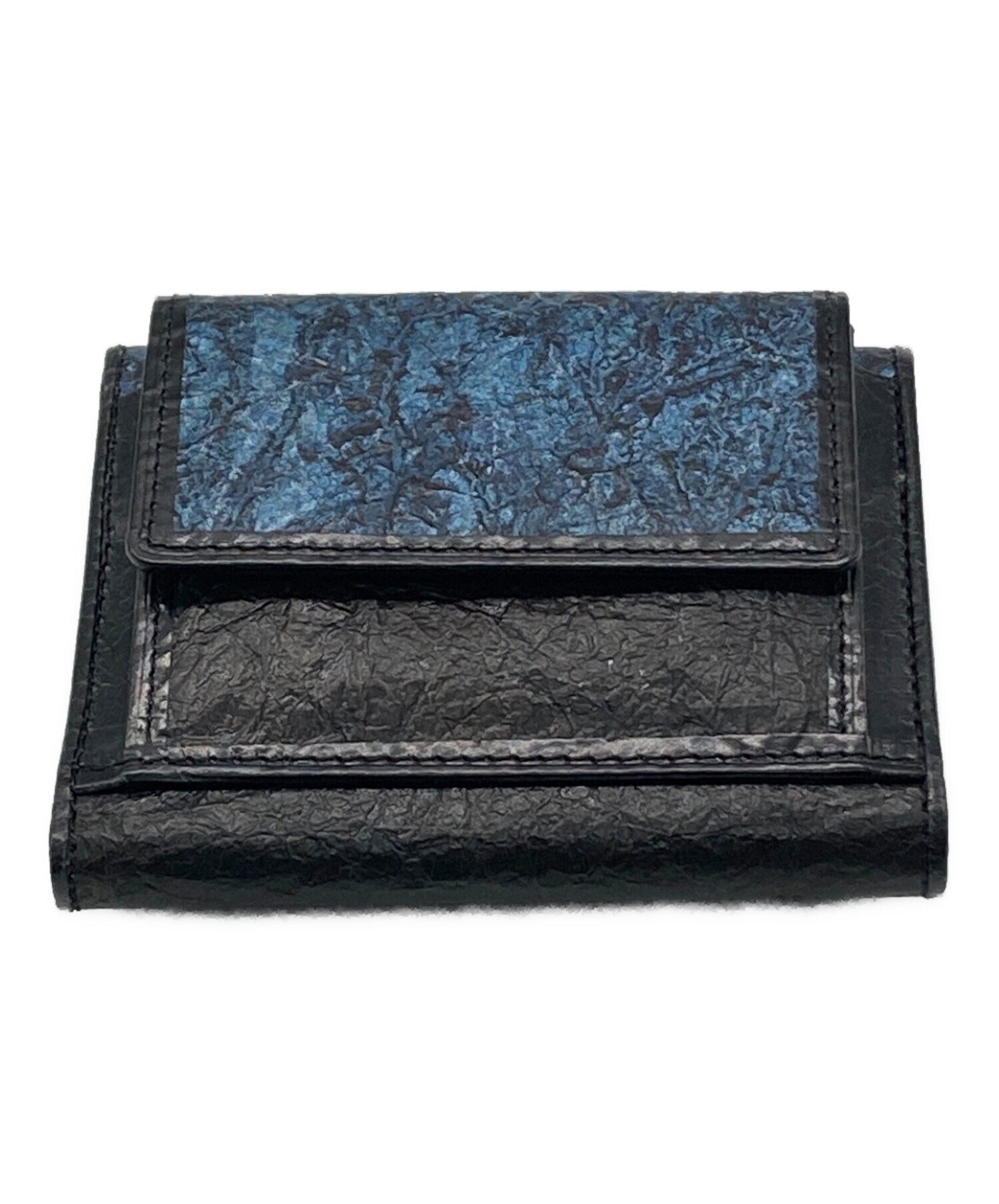 中古・古着通販】lin-ku (リンク) 神 3つ折り財布 ネイビー｜ブランド