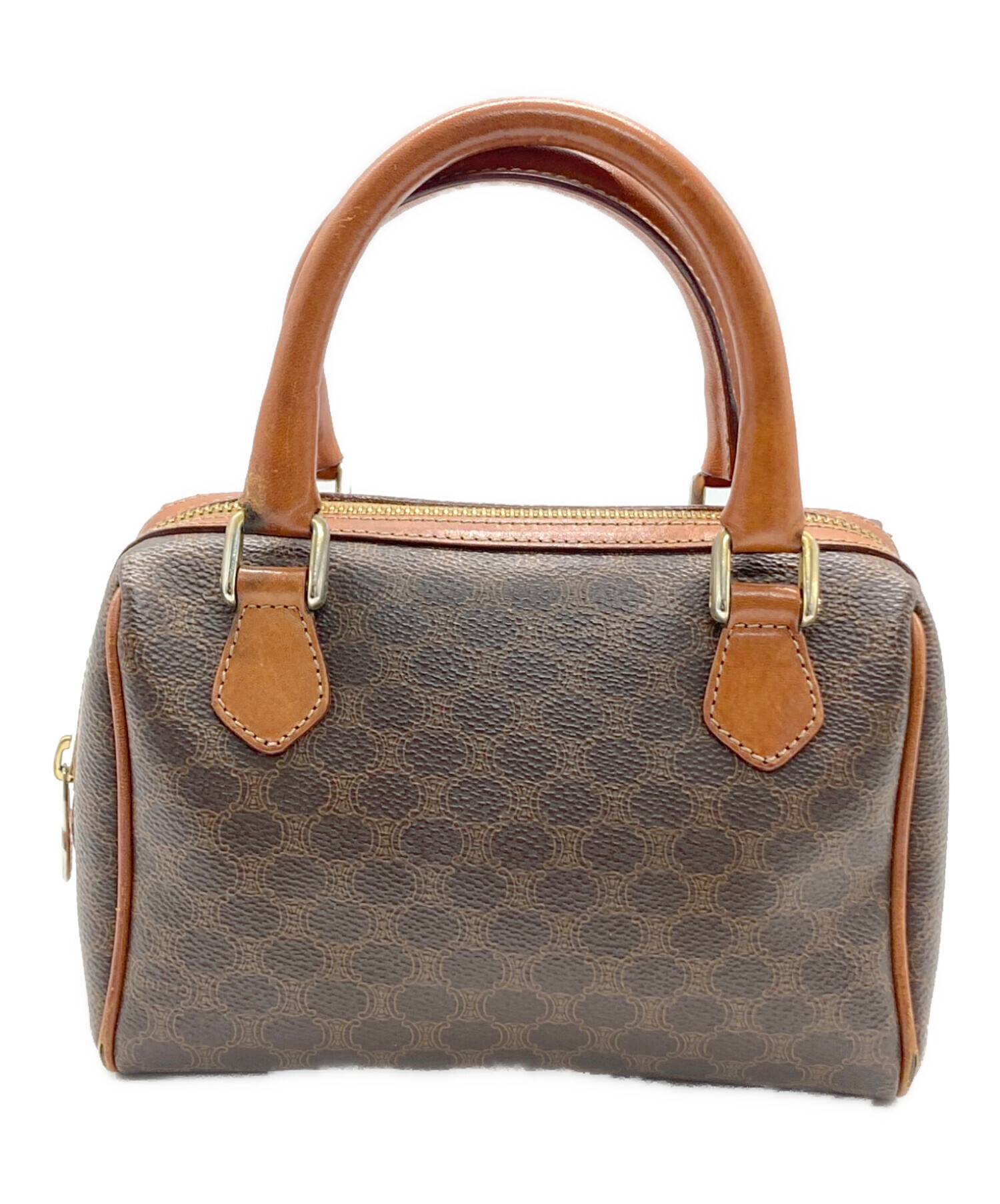 CELINE ハンドバッグ ミニボストンバッグ マカダム柄 極 美品 CELINE 