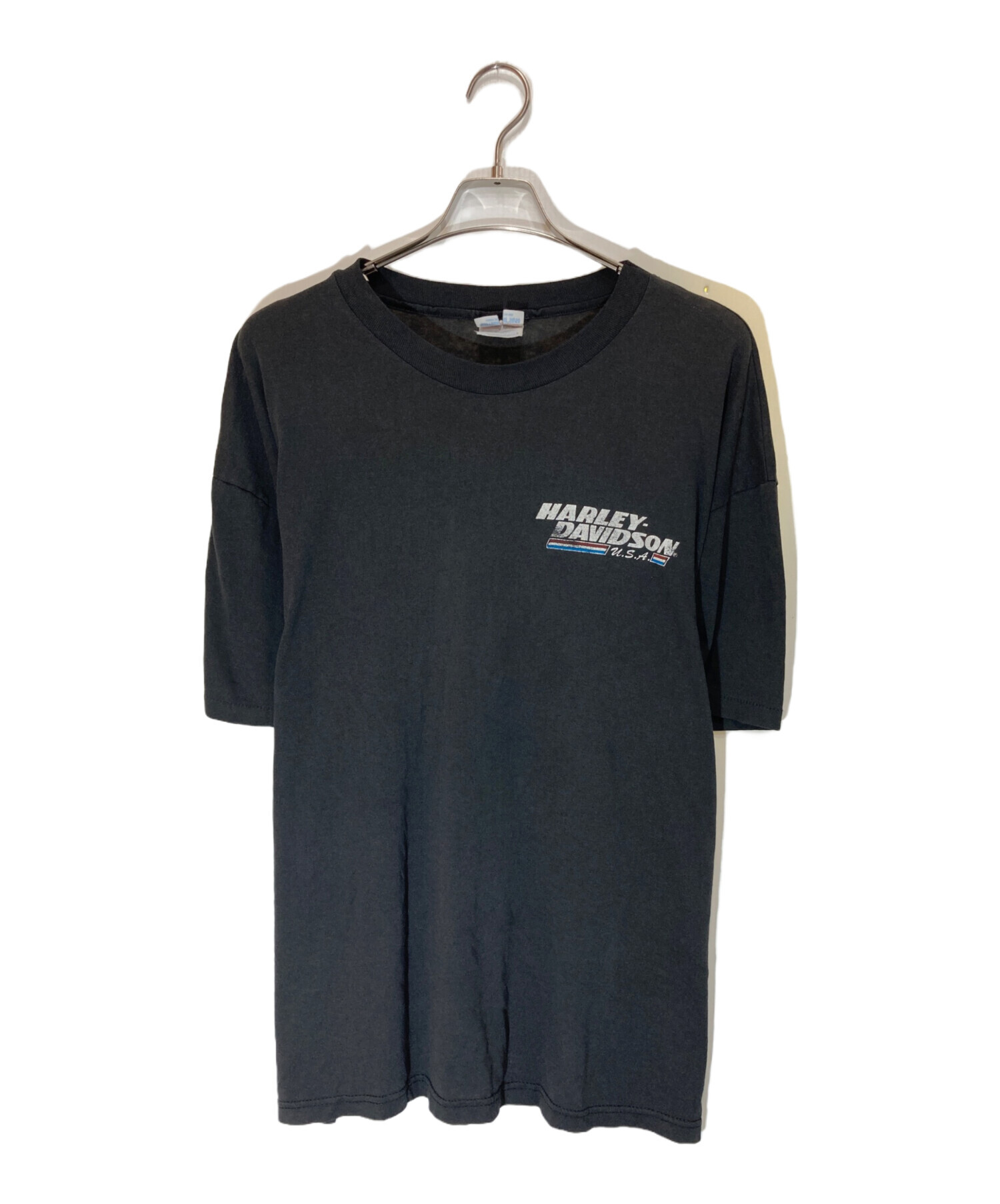 正規品です ハーレーダビッドソン プリントTシャツ 90s USA 古着 L 茶