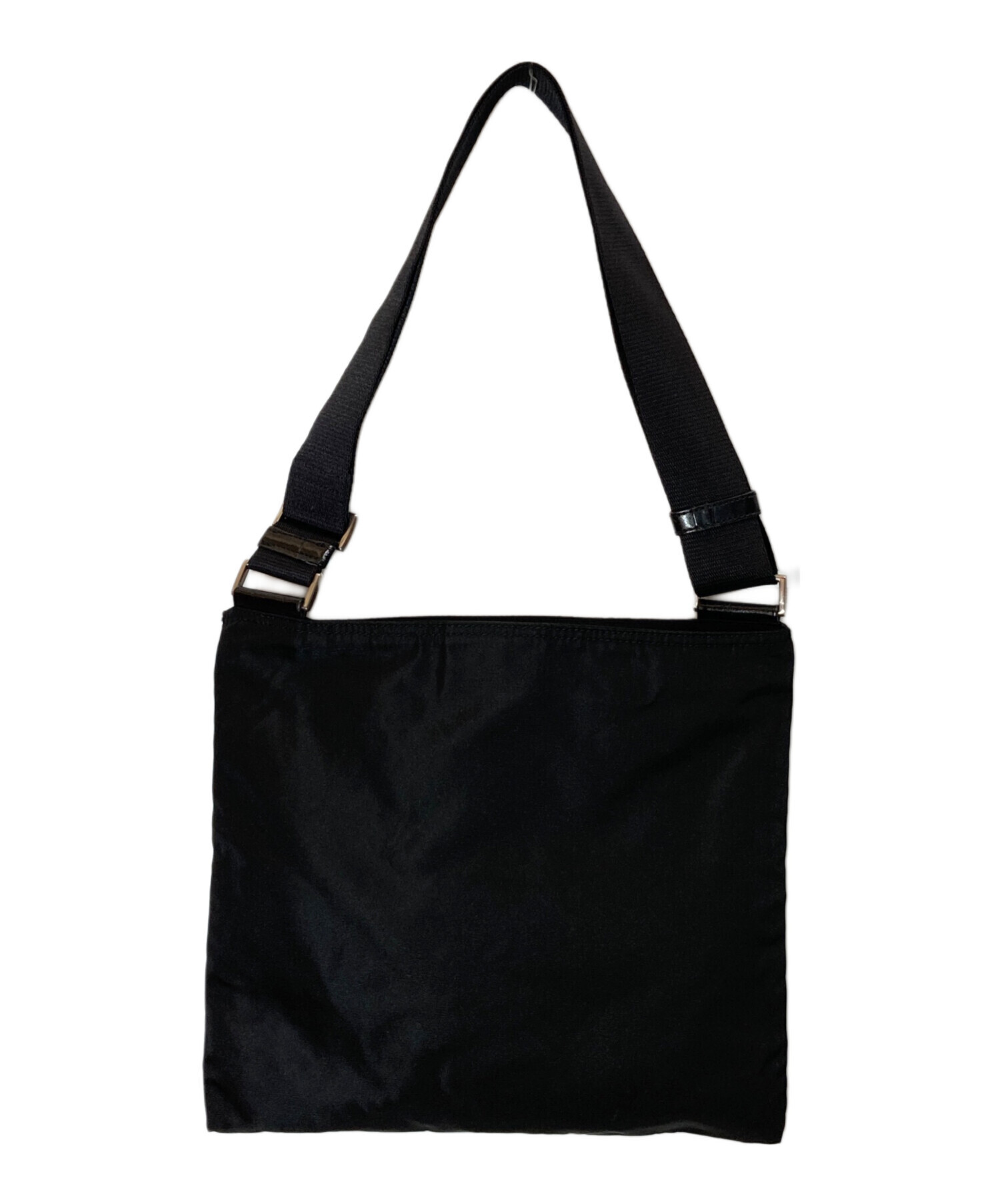 ★☆バッグ★☆PRADA プラダ ショルダーバッグ ブラック レザー イタリア製 メンズ 中古・古着通販PRADA (プラダ) ナイロンショルダーバッグ ブラック