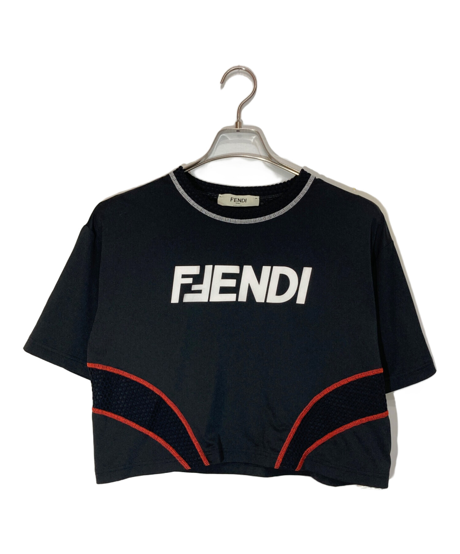 未使用 FENDI ズッカ柄 FFロゴ メッシュ シースルー Tシャツ y2k 中古・古着通販】FENDI (フェンディ) メッシュデザインカットソー