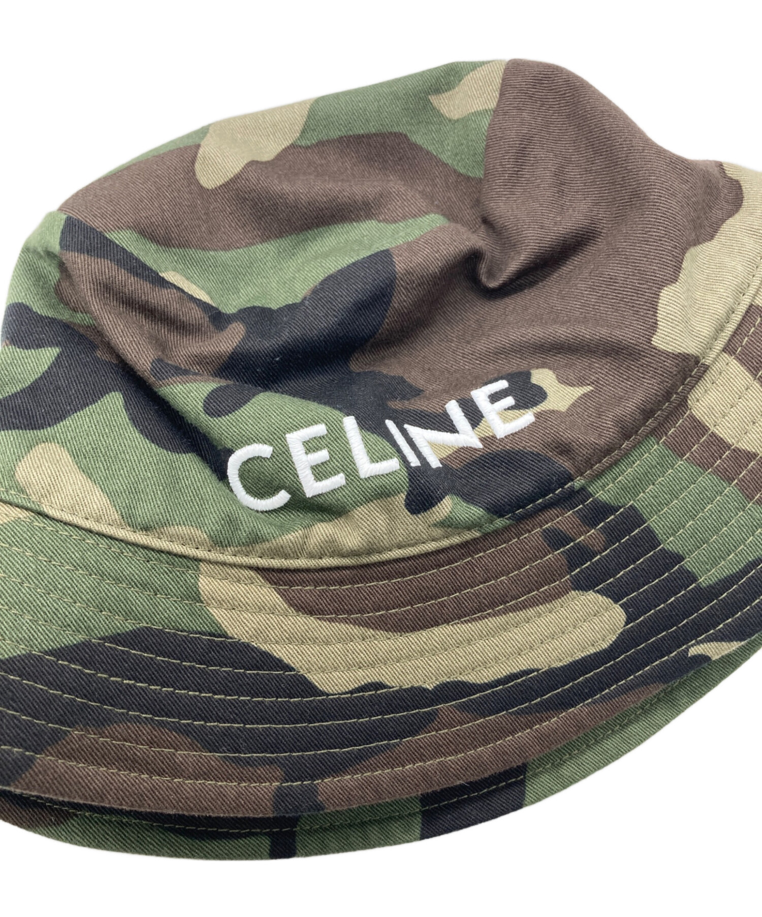 中古・古着通販】CELINE (セリーヌ) カモフラハット カーキ サイズ:M