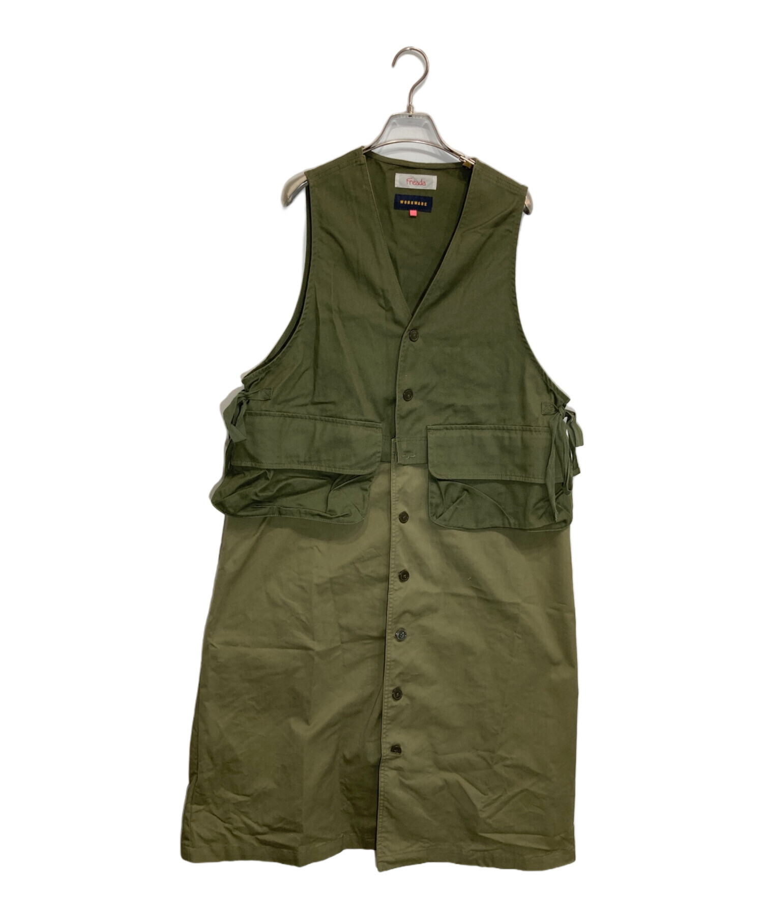 WORKWARE × Freada ミリタリー2WAYロングベスト 中古・古着通販】Freada (フリーダ) WORKWARE (ワークウェア) 別注