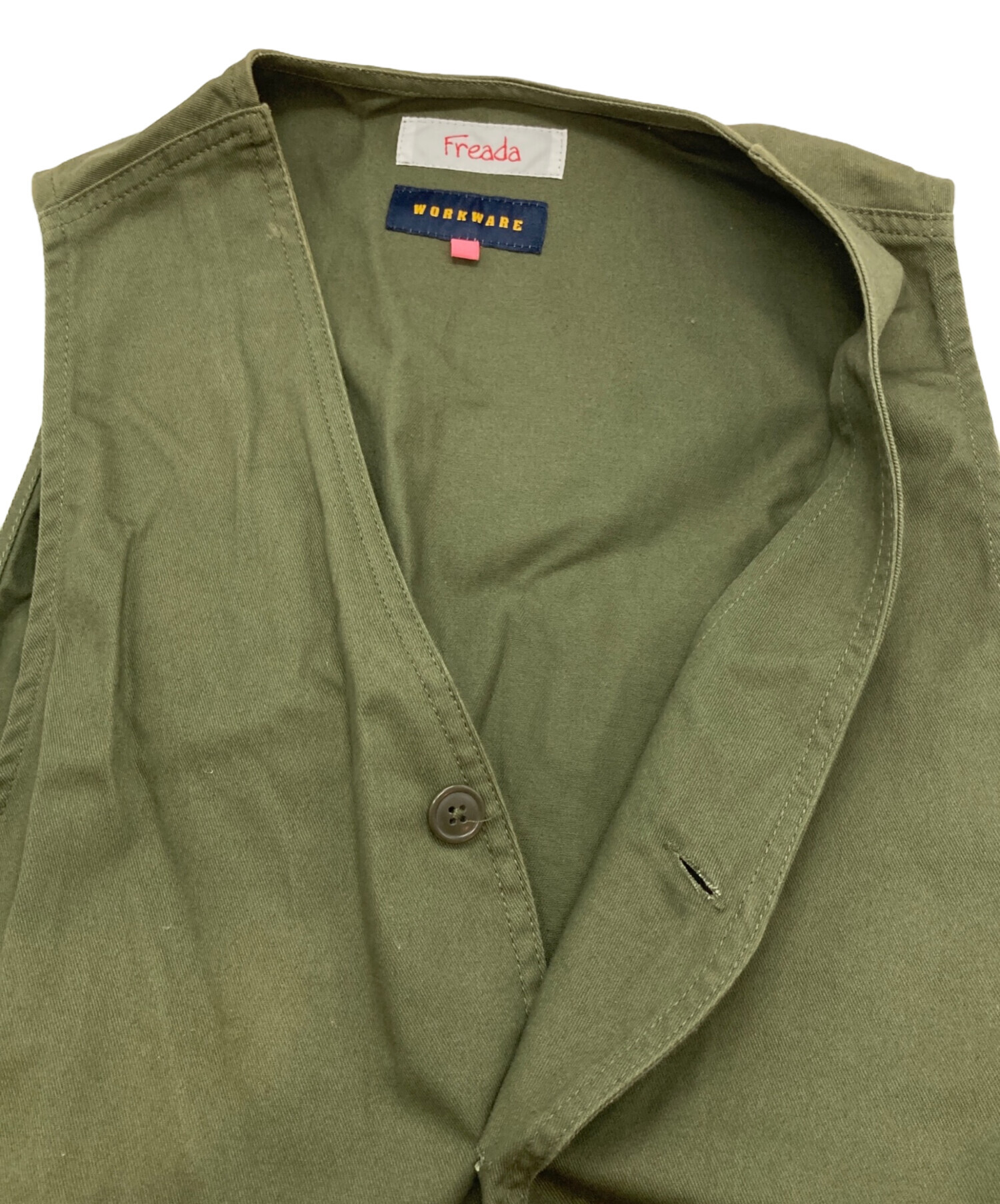WORKWARE × Freada ミリタリー2WAYロングベスト 中古・古着通販】Freada (フリーダ) WORKWARE (ワークウェア) 別注