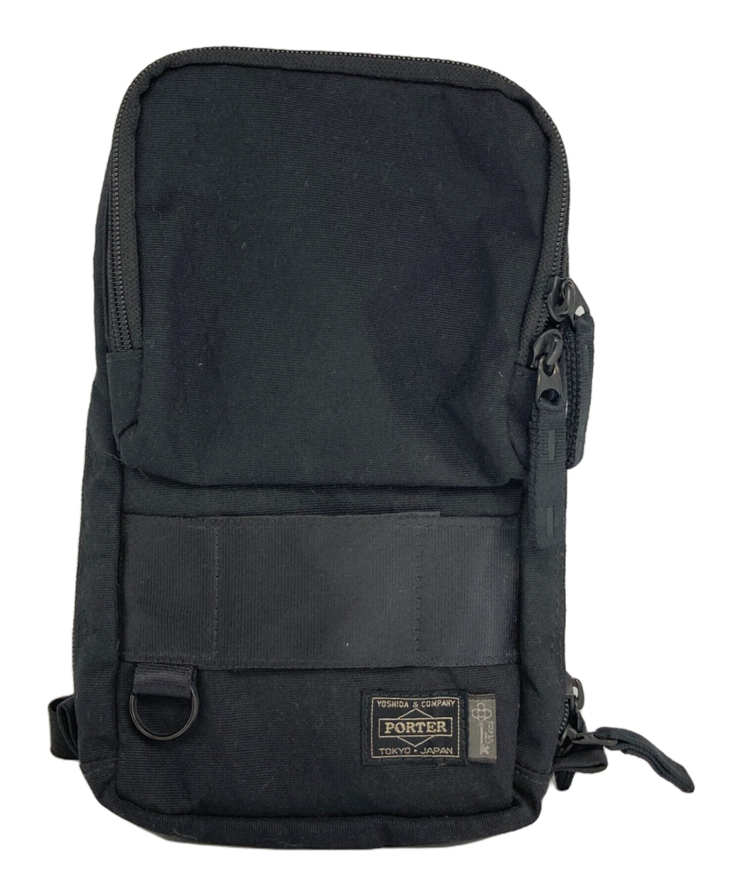 PORTER ボディバッグ ブラック デニム　中古美品 中古・古着通販】PORTER (ポーター) ボディバッグ ブラック｜ブランド