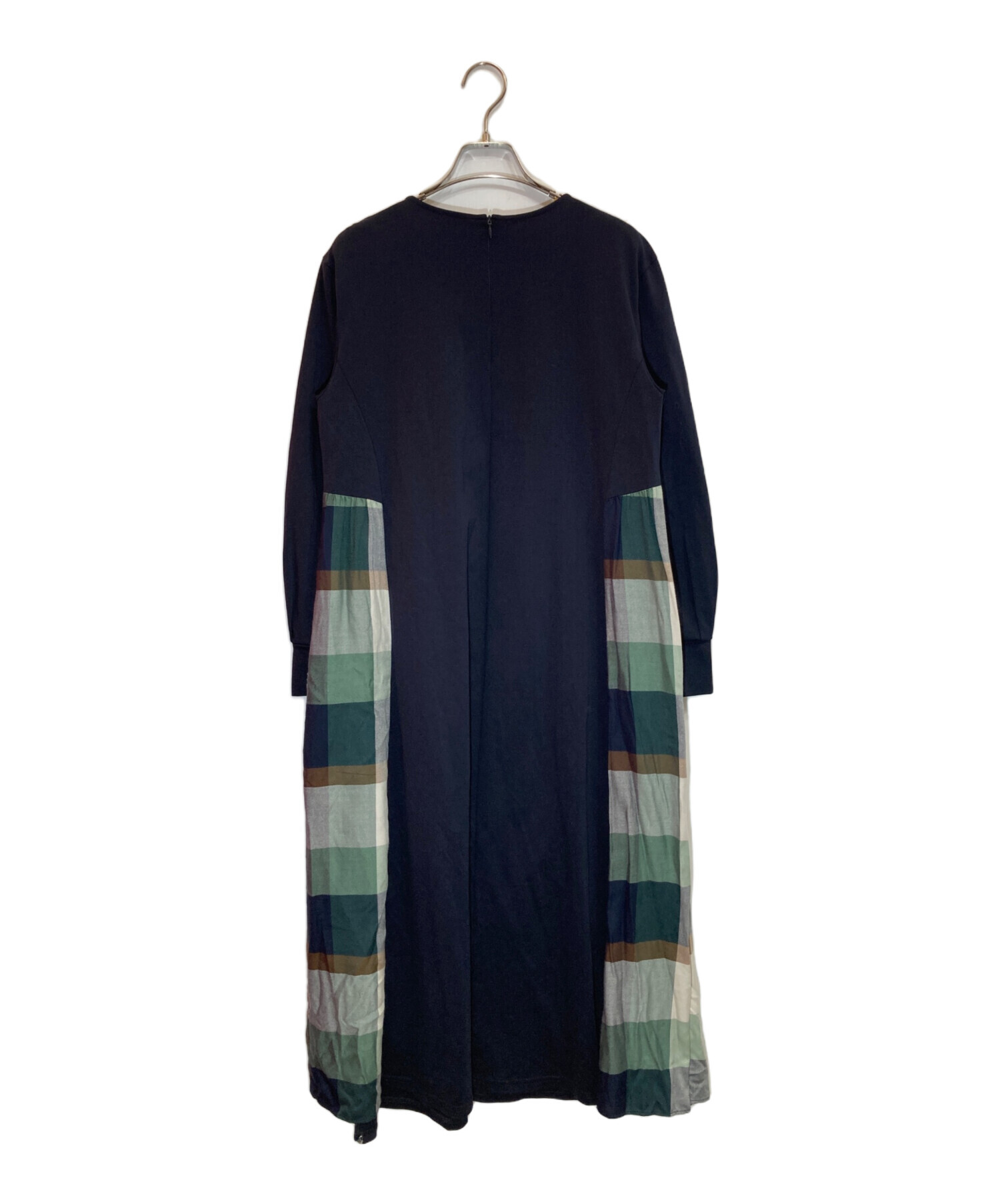 美品 BLUE LABEL CRESTBRIDGE チェック切替ワンピース 38 中古・古着通販】BLUE LABEL CRESTBRIDGE (ブルーレーベルクレスト