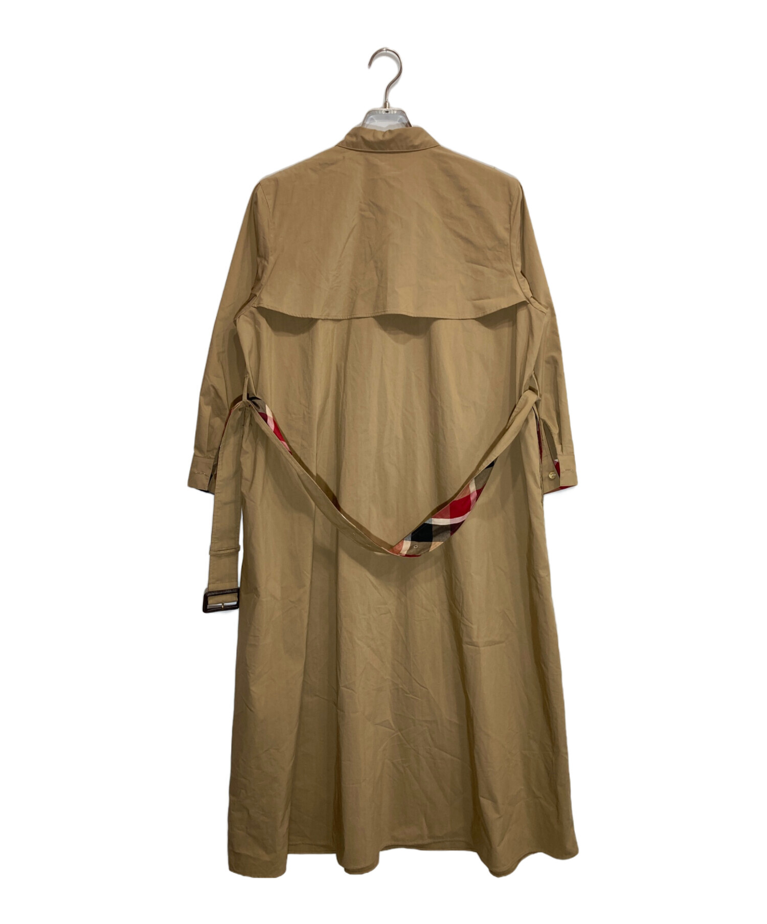 クレストブリッジ　シャツワンピース サイドチェック切替タックシャツワンピース（ドレス）｜CB CRESTBRIDGE