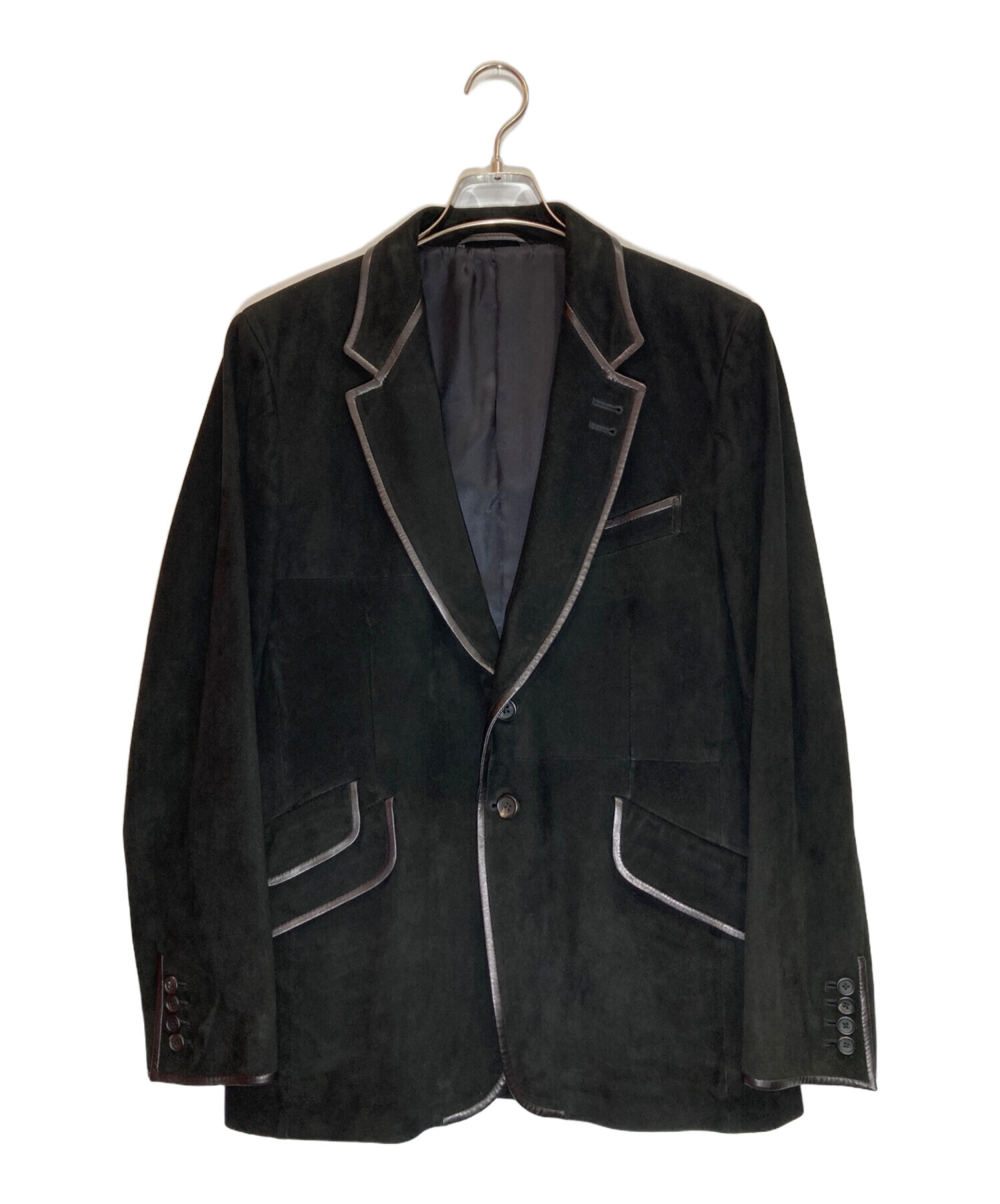 ポールスミス ブラックレザー テーラードジャケット 中古・古着通販】Paul Smith (ポールスミス) スウェードレザー