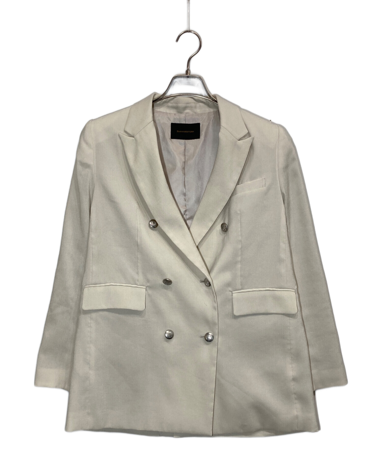 BARNYARDSTORM ダブルブレストジャケット　　ベージュ 中古・古着通販】BARNYARDSTORM (バンヤードストーム) ダブルブレスド