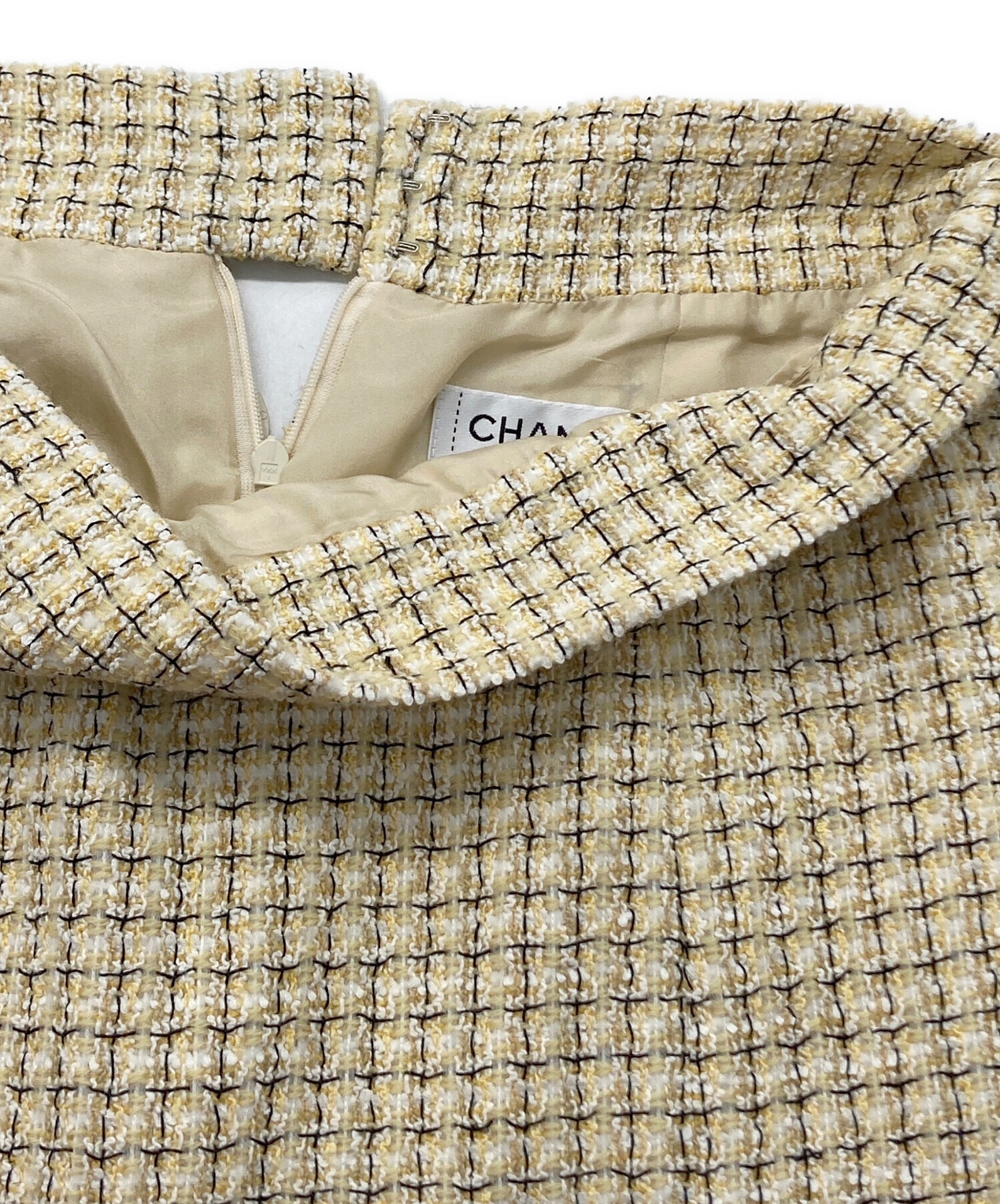 中古・古着通販】CHANEL (シャネル) ツイードビジューデザインスカート