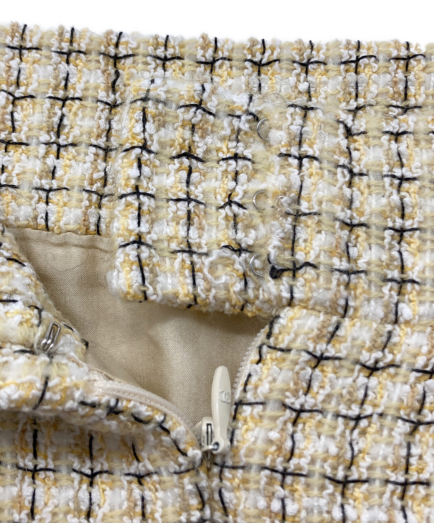 中古・古着通販】CHANEL (シャネル) ツイードビジューデザインスカート