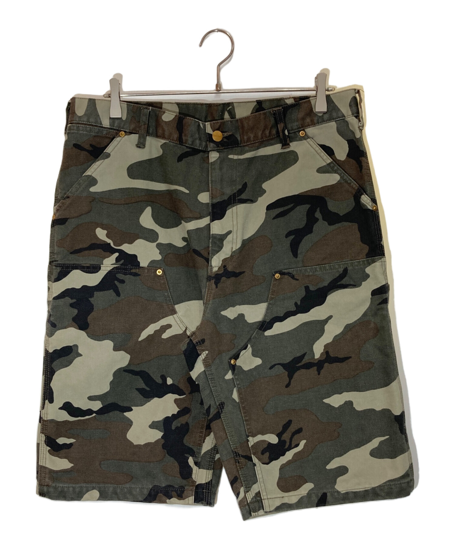 Carhartt カモフラ S 短丈 y2k 中古・古着通販】CarHartt (カーハート) カモフラダブルニハーフパンツ