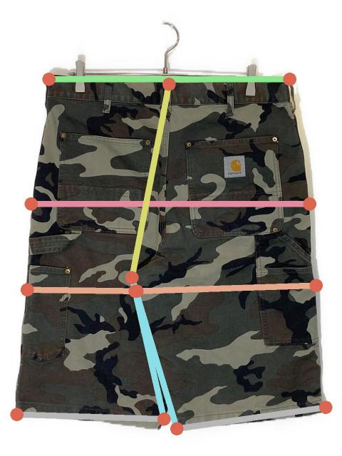 中古・古着通販】CarHartt (カーハート) カモフラダブルニハーフパンツ 中古・古着通販】CarHartt (カーハート) カモフラダブルニハーフパンツ